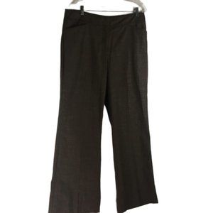 Dress barn brown flat front trousers size 14 C9